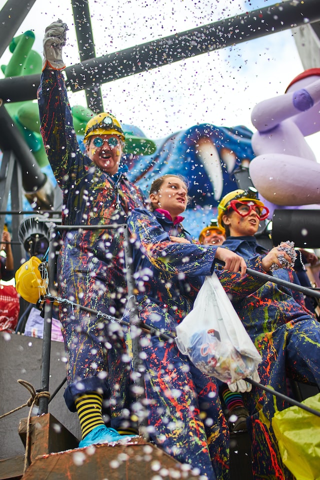 carnival-viareggio Some people have fun during the carnival in Viareggio