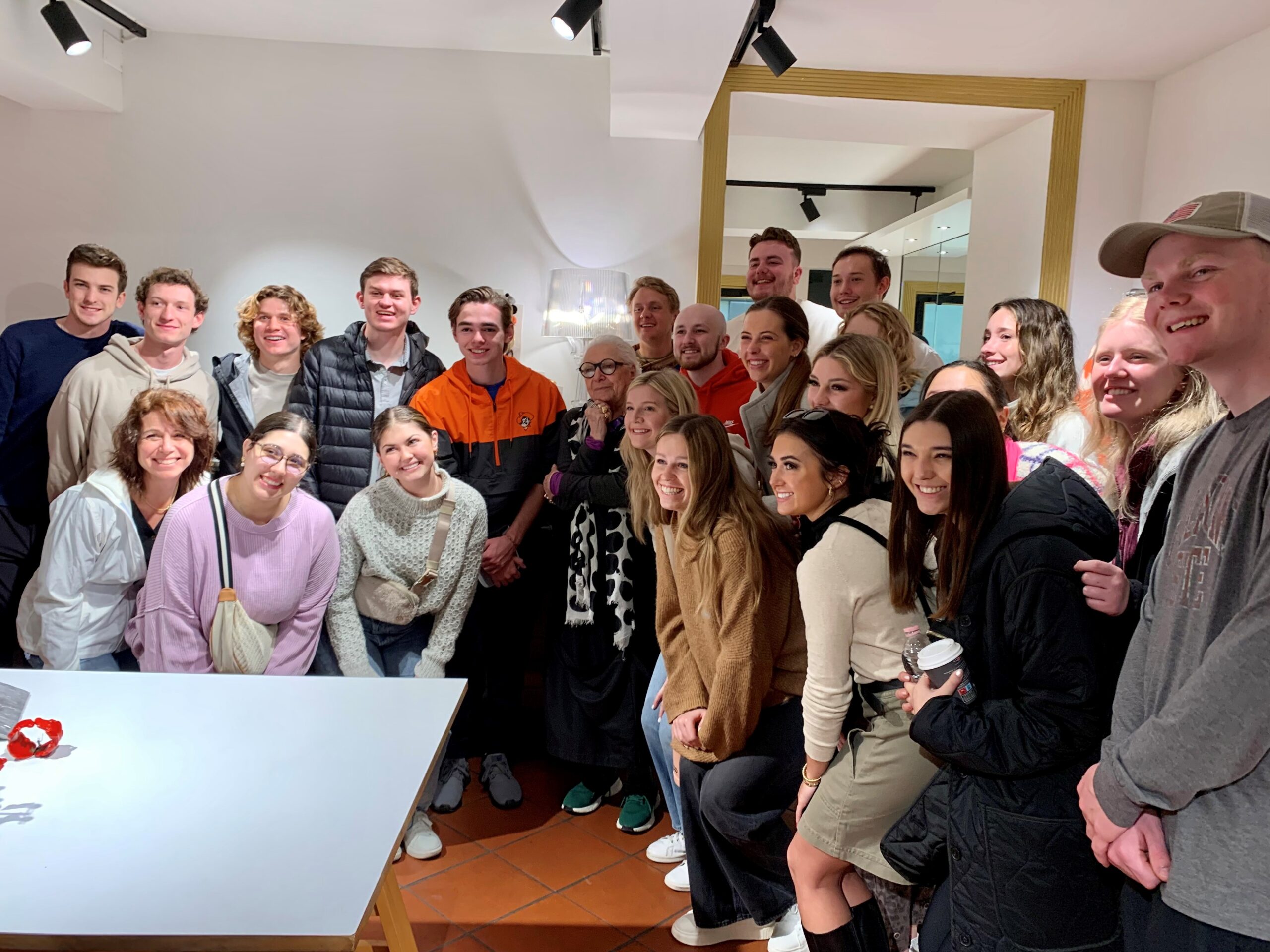 Students from Oklahoma State University during an artisans tour in Florence