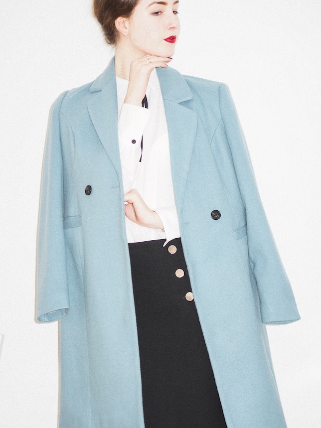 woman-blue-coat Woman wearing a nice blue coat