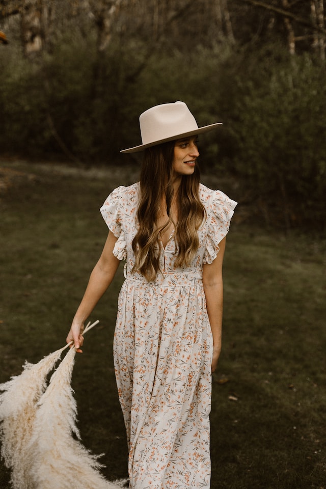 woman-boho-dress A woman wearing a chic boho dress