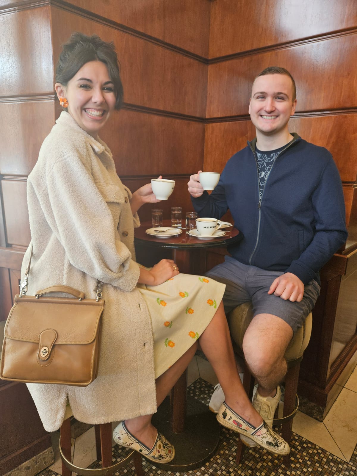 Two customers during a Food Tour in Florence, Italy